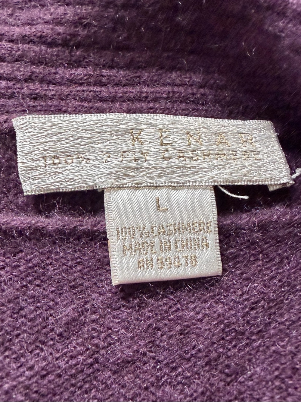 Kenar 100% 2 PY Cashmere Plum Purple Wool Cardigan - Picture 2 of 7